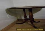 Antique Mahogany Lamp Table w/ Brass Claw Feet for Sale