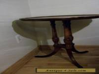 Antique Mahogany Lamp Table w/ Brass Claw Feet