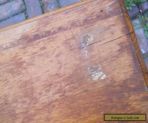 Item Antique/Vintage Wood Folding Sewing Table with Yard Measure for Sale