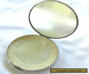 Item VINTAGE ART DECO STERLING SILVER LARGE COMPACT 4" for Sale