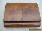 ANTIQUE ART DECO WOODEN BOX - LOVELY PATINA - HINGED DOUBLE OPENING for Sale