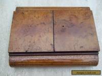 ANTIQUE ART DECO WOODEN BOX - LOVELY PATINA - HINGED DOUBLE OPENING