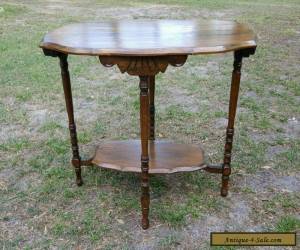 Item Antique VINTAGE Carved Oak side accent pier Table William Mary EASTLAKE for Sale