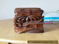 Carved wooden box