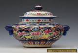 Chinese Jingdezhen Famille Rose Porcelain painted Flower Pot for Sale
