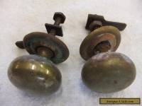 Beautiful Pair of Original Solid Brass Antique 19th Century Knobs Handles..