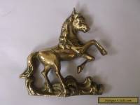  BRASS HORSE FROM THE TOP OF A VERY OLD WALL CLOCK 