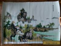 Vintage Chinese silk picture in original box
