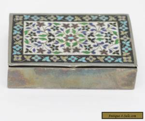 Item Beautiful Hand Hammered STERLING Silver & Enamel Trinket Box for Sale