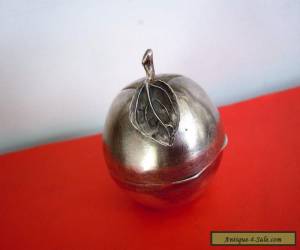 Item RARE Russian Antique Pill BOX -Apple- 84 silver  Romanv Dynasty period c. 1917 for Sale