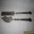 Antique Art Nouveau decorative pair of silver plate servers for Sale