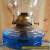 ANTIQUE LARGE "CLEAR GLASS OIL KEROSENE LAMP WITH SOLID BRASS BASE "  for Sale