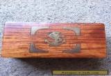 Teak Casket With Brass Inlay. for Sale