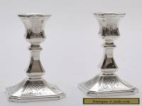  SOLID STERLING SILVER PAIR CANDLESTICKS 925