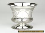 Large Solid silver engraved Kiddush cup goblet vase Austria 1880 Judaica  for Sale