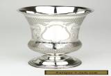 Large Solid silver engraved Kiddush cup goblet vase Austria 1880 Judaica  for Sale