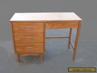 Vintage Danish Mid Century Modern Style Four Drawer Solid Wood WRITING DESK 