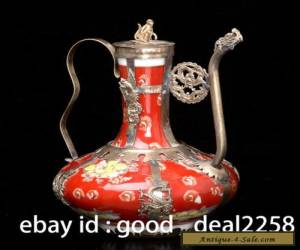 Item  Rare Decorated Porcelain Armoured & flower Teapot & Monkeys Lid for Sale