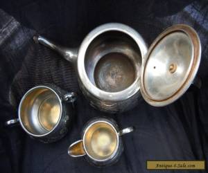 Item BEAUTIFUL ANTIQUE SOLID SILVER TEA SET. for Sale