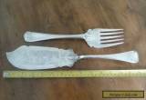 Vintage Silver Plated Large Fish Knife & Fork Fish Sever's for Sale
