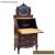 Antique Victorian Ladies Tiger Oak Drop Dront Secretary Desk w/ Mirror  for Sale