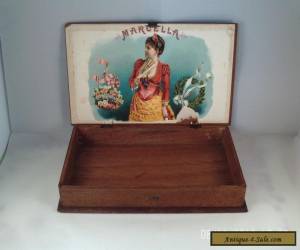 Item antique hinged wooden box for Sale