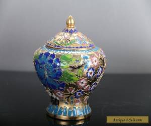 Item Exquisite Chinese Cloisonne handmade painting flower Storage tank E305 for Sale