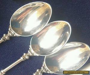 Item vintage boxed set of sterling silver and enamelled spoons for Sale