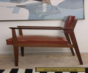 Item Stow & Davis Pair of Mid-Century Walnut & Leather Chairs for Sale