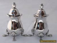 Vintage Strachan Silver Plate Salt & Pepper Shakers, Claw Feet