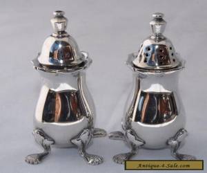 Item Vintage Strachan Silver Plate Salt & Pepper Shakers, Claw Feet for Sale