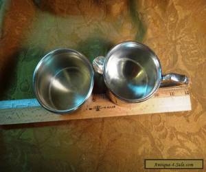 Item Vintage Wear-Brite Nickel Silver United Airlines Creamer & Sugar Set - Free S&H for Sale