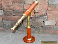 Vintage Antique Style Tripod BRASS TELESCOPE WITH STAND COLLECTIBLE NAUTICAL