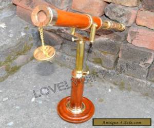 Item Vintage Antique Style Tripod BRASS TELESCOPE WITH STAND COLLECTIBLE NAUTICAL for Sale