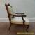 Antique French Louis XV Style Carved Open Arm Chair Fauteuil for Sale