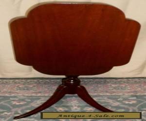 Item BIGGS MAHOGANY TABLE TILT FLIP TOP Center Spindle Stand VINTAGE 2of2 for Sale