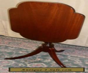 Item BIGGS MAHOGANY TABLE TILT FLIP TOP Center Spindle Stand VINTAGE 2of2 for Sale