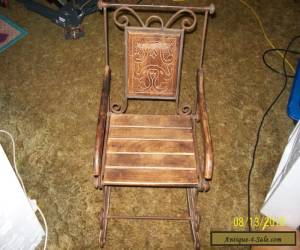 Item very rare child rocking chair metal and wood for Sale