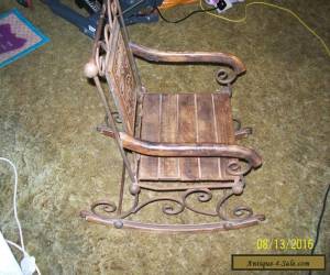 Item very rare child rocking chair metal and wood for Sale