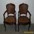 Pair Vintage Antique French Cane Back Arm Chairs Louis XV Walnut 110713 for Sale