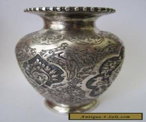 Item Exceptional Fine Quality Antique Persian Islamic Solid Silver Vase  for Sale