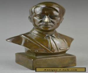 Item 6inch collectible WWII copper carving decorate Adolf Hitler statue for Sale