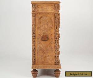 Item Continental Carved Antique Baroque Beechwood Cabinet Cupboard, 19th Century for Sale