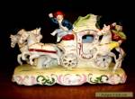 Vintage Porcelain Carriage & Horses Figurine - Germany? Dresden? Antique? for Sale