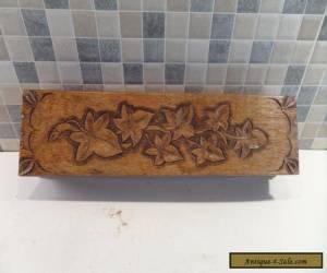 Item VICTORIAN/ EDWARDIAN HAND CARVED SOLID OAK TABLE STORAGE BOX-  LARGE QUALITY BOX for Sale