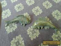 Vintage Antique Edwardian Chinese Bronze Pair of Carp Fish