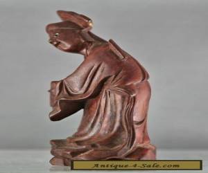 Item Superb Quality  Antique Chinese Hand Carved Box Wood Figurine Circa Early 1900s for Sale