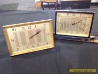 2 Deco Metal Desk Clocks