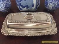 Butter Dish Vintage Silver Plate Pilgrim 73 1940s Antique Glass