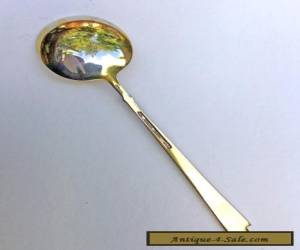 Item Vintage Ela Denmark Sterling Silver gilt 935S blue enamel fruit/dessert spoon  for Sale